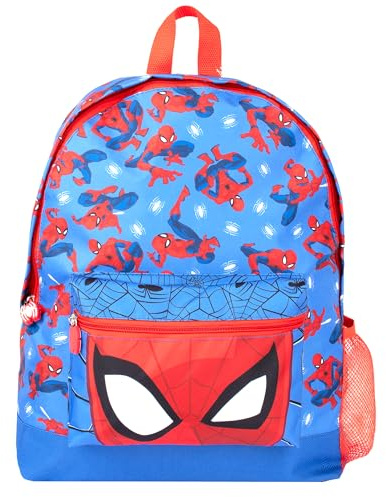 Marvel Spiderman Schulrucksack für Jungen, 2 Fächer, Reiserucksack für Kinder, verstellbare Schultergurte und Netztasche