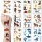 Qpout 10 Blätter Cowboy Temporäre Tattoos Westernpferd Rodeo Hüte Stiefel Gesicht Fake Tattoos, Jungen Cowboy Handwerk Western Party Temporäre Tattoo Pferd Aufkleber