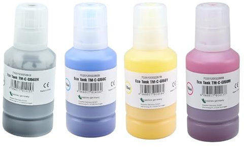 Eurotone GI-56 GI56 kompatible Tinte für Canon MAXIFY GX7050 GX6050 GX5050 GX4050 GX3050 Drucker, Multipack 4 Farben (Schwarz/Cyan/Magenta/Gelb)