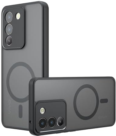 JNERBUYI Hülle für Vivo V40 SE 5G/V30 Lite 4G/5G, Magnetische Handyhülle, unterstützt Autohalterung und Kabelloses Laden, Anti-Fingerabdruck Matte Hülle.