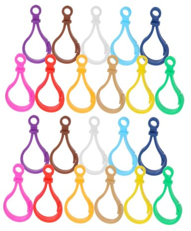 SEWOART 120pcs Plastic Keychain Lobster Clasp Clips Light Bulb Keychain DIY Accessories Versatile Lobster Claw Clasps for Lanyards Backpacks