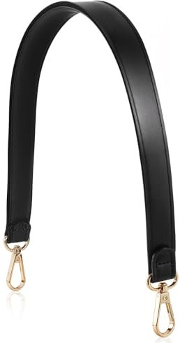 Ymapinc Leder Schultergurt für Taschen,Ersatz Schulterriemen für Taschen 46,5cm Taschenhenkel mit Drehbarem Verschluss Taschengurt Schwarz Taschenriemen Leder für Umhängetasche Handtasche