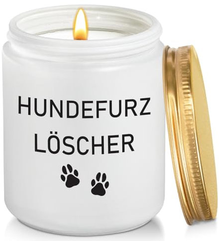 LUXHOMY Geschenk Hundehalter, Geschenke für Sie, Geschenke für Frauen mit Hund, Hundefurz Löscher Kerze, Geschenke für Hundebesitzer, Hundefurz Löscher - Weiß