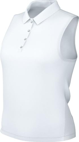 Nike Victory Dri-Fit Ärmelloses Poloshirt (Damen), White/Black, FQ1572-100, 2XL