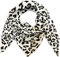 Leopard Dreieck Schal aus 100% Baumwolle Frühling Unisex Uni Fashion Stola Tuch Übergangszeit Italy Sommer Strickschal Strick Tuch Leo (Beige)