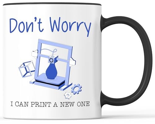 Mug with Saying 3D Print Printer Printing Mug Parts Replacement Parts – Funny Gift – Coffee Mug as Gift Idea – Coffee Mug 330 ml – White/Black