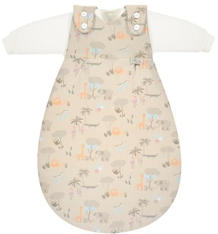 Alvi Baby Mäxchen 3-tlg. Schlafsack-Set | 1 Außensack + 2 Innensäcke | Sommerschlafsack | Viel Strampelfreiheit, atmungsaktiv & mitwachsend | Sicherer Babyschlaf | Inkl. Baumwoll-Windel