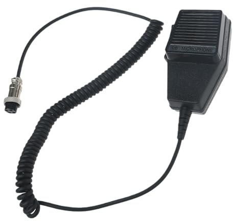 XFUYI Microfono CB a 4 Pin Sostituzione Microfono con cancellazione del Rumore Altoparlante per per n per Radio oline Plastica + Metallo