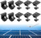 Anbte Solar Panels Mounting Kit, Aluminium Solar Panel Clamps 35mm Solar Panel Mounting Brackets Solar Panel Brackets Connector for Metal Roof, Tin Roof, Flat Roof, Sheet Roof, Black