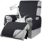 RAPRAP Étanche Housse pour Fauteuil Relax Electrique, Antidérapant Housse de Chaise Inclinable avec Poches Latérales, Lavable Protection Fauteuil Relax 1 Place, 25Inch,Noir,1 Seater