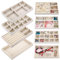 SZZHIYONG 4 STK Schmuckaufbewahrung Schubladeneinsatz, Schmucktablett Stapelbar, Schmuck Organizers, Schmuckeinsatz für Schubladen Jewelry Armband Ringe Ohrringe Schminktisch Organizer