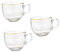 HOLIDYOYO 3pezzi Eleganti Bicchieri Trasparente Per Latte e Caffè Tazza Da Colazione Con Design Raffinato Per Casa Ufficio e Ristoranti