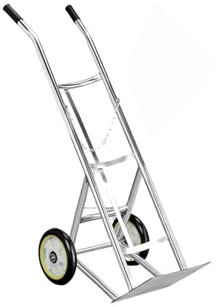 Propane Cylinder Cart with Handles & Chain Links for Secure Transport - Heavy Duty Dolly for Gas Bottles Mobility