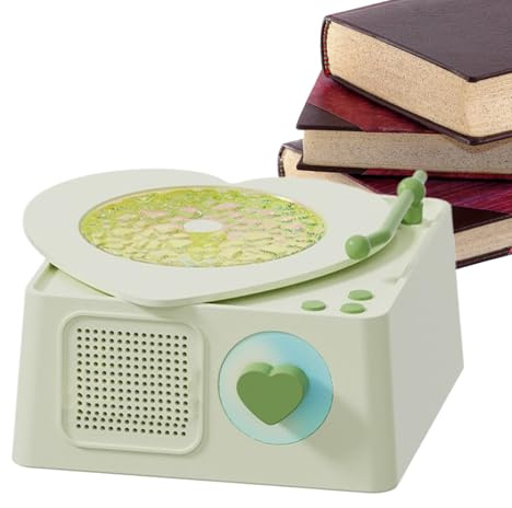 Doiyislem Enceinte Portable - Lecteur de Musique Enceinte - Forme Pick-up Équipement Audio avec Lumière RGB pour Salon Camping-Car Pique-Nique