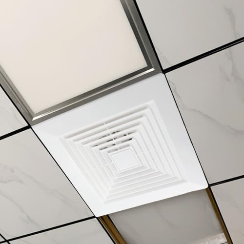 Yhenlovtt Fan Square or Ventilation Wallmount Ceiling White Exhaust Fan (8IN)