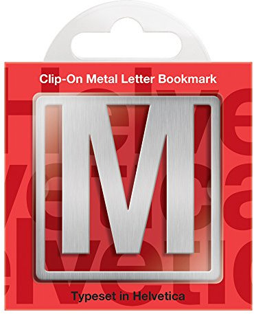 IF Helvetica Lesezeichen, 24 Buchstaben, Edelstahl