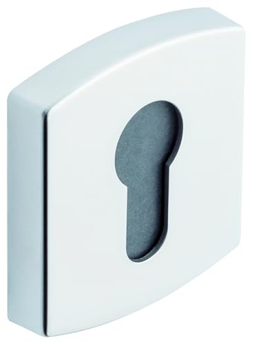 Vachette assa abloy Rosette, quadratisch, verchromt, Samt, Schlüssel I, Muze et Artis, 2 Stück