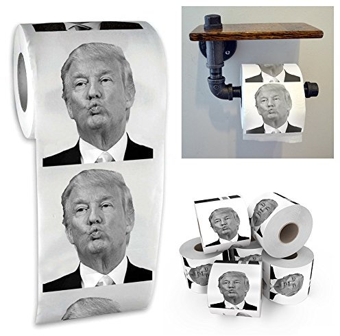 Welecom Donald Trump Make America Great Again, Toilet Paper for Novelty Funny Gift Prank Joke Game - 80 sheets, 2 layers, Soft Printed