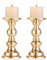 NUPTIO 2 Stück Gold Metall Säulen Kerzenhaltern, Hochzeit Mittelstücke Kerzenständer Kerzenständer Weihnachten Dekoration Ideal für Hochzeiten Besondere Anlässe Partys (Passend für 50mm Dia Kerze)