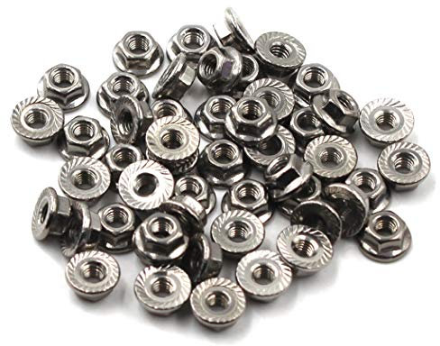 M6 dadi flangiati Acciaio inossidabile 304 (50 pezzi)