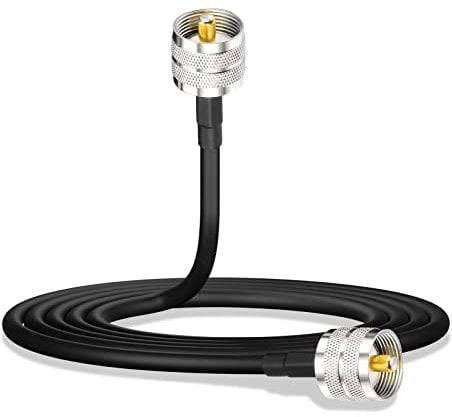 Bingfu Radio CB Cable Coaxial de Extension de Adaptador de UHF PL259 Macho a Macho de RG58 1m / 3pies Cable de Antena para CB VHF UHF Radioaficionado Radio Móvil Amplificador Lineal Carga Ficticia