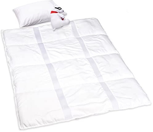 ZPECC Toddler Down Alternative Comforter, 39x47 Hypoallergenic Baby Blanket Quilt, Soft Breathable Lightweight All Season Kids Duvet Insert for Crib Stroller Cot Daycare, White