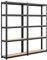 Yaheetech Lot de 2 Étagères de Garage 180 x 90 x 30 cm Meuble de Rangement Étagère d‘Atelier Charge Lourde avec Une Paire de Gants Atelier Cuisine Bricolage Noir