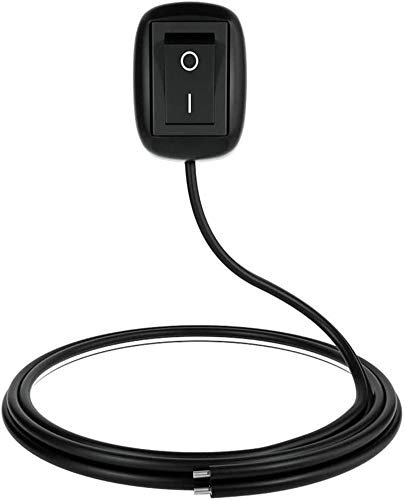DV 12V 10A MoreChioce Wippschalter,Universal Auto Schalter Einfügen Kippschalter Schwarz Einrastbare Schalter Off/ON mit Kabel für Auto Boot,2m