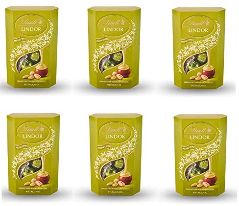 6x Lindt Lindor Pistacchio Milchschokoladen pralinen gefüllt mit Pistaziencreme 200g