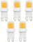 G9 LED Ceramic Base Light Bulbs Small Size 2W Equivalent to 20W 25W 28W Halogen Bulbs Clear Capsule 230V Replacement for Hood Light Ceiling Light Fittings G9 Bi-Pin Base Warm White 3000K (5 Pack)