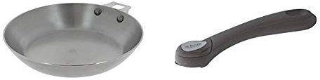 DE BUYER -5630.28 -poele mineral b element amovible ø 28cm & 8359.00 Queue Amovible Bakélite 'Toucher Velours' Noire