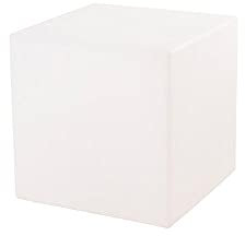 8 seasons design LED Würfel 43 cm, Shining Cube (sand), E27, Leuchtmittel warmweiß – wetterfest – Leuchtwürfel für außen (Garten, Terrasse, Balkon) und innen – Beistelltisch, Hocker