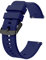BISONSTRAP Uhrenarmband 21mm, Silikon Uhrenarmbänder mit Schnellverschluss für Männer Frauen (Dunkelblau, Schwarze Schnalle)