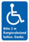 Sticker Rollstuhlfahrer Behinderten Aufkleber Bitte 2 m Rangierabstand halten - Groß - 25 x 17,4 cm - Warnaufkleber Rolli Auto Scheibe UV Wetterfest