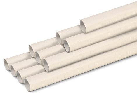 Clairefontaine 95702C - Karton mit 10 Rollen gerilltes Kraftpapier 65g, 3mx0,70m, Elfenbein, 1 Karton