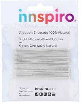 INNSPIRO Cordón algodón Encerado Fino Blanco 0,5mm. 5m.