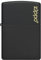 Zippo Sturmfeuerzeug - Black Matte mit Logo & seitlicher Flammengravur - Nachfüllbar - Wiederverwendbar - Windfestes Design - Geschenkbox - Made in USA - Amazon Exclusive
