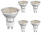 HCFEI LED GU10 Leuchtmittel, 3W Lampe Strahler Spot 389lm, KEIN FLACKERN, AC 100-240V, SMD LED Strahler 120° Classic Glas, Ersetzt 45W Halogenlampen (5er - Warmweiß 3000K)