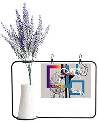 no/no Animal Leopard Lizard Snake Pattern Artificial Lavender Flower Vase Bottle Card