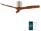 Cecotec Ventilador de Techo EnergySilence Aero 5500 Aqua GoldDarkWood Connected, Motor DC 40W, Diámetro 132 cm, Bajo consumo, Wifi, Mando, Exteriores, Temporizador, Verano e invierno, Silencioso