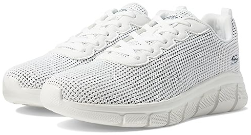 Skechers Women's Bobs B Flex Visionary Essence Sneaker, White Knit, 4.5 UK