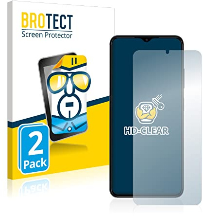 BROTECT Schutzfolie für ZTE Blade V40 Design | 2 Stück Transparenter Displayschutz Made in Germany Klare Displayschutz-Folie Clear Einfache Montage Case-Friendly