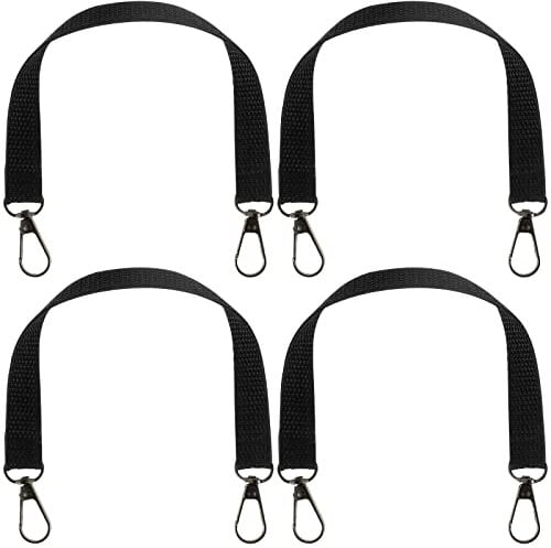 DRBIT 4pcs Electrical Tape Holder Straps Heavy Duty Tape Holder Chain with Carabiner Hooks Thong Waist Tape Holder Lanyard Polyester Tape Storage Chain for Pouch Bag Tool Box ZHAO