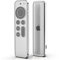 Etui Souple pour télécommande en TPU Compatible pour Apple TV 4k 2021 Télécommande Housse de Protection Contre Les Rayures et Les Chutes-Transparent avec Bord argenté (Transparent)