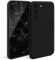 Moozy Minimalist Series, Cover in Silicone per Samsung S22, Nero - Custodia per Cellulare Finitura Opaca, Sottile e Morbida in TPU Case Cover