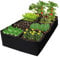 Pflanztaschen, 180 x 90 x 30CM Rechteck Wachsen Taschen, Großer Pflanzsack, Hochbeete für Den Garten, 8 Fächer, Filz, für Mehrere Gemüse, Blumen, Schwarz, 1 MM Dicke Hochbeet Pflanzsack (1 PC)