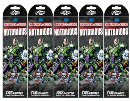 WizKids DC HeroClix: Berüchtigt - Notorious Booster Brick - Superhelden-Actionfiguren - Actionfiguren - DC Villains - Comic - Tabletop-Spiel