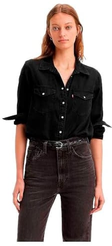LEVIS Women's Iconic Western Blacks, Dark Ages, Small