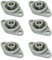 Voarge 6 Stück KFL08 Stehlager 8mm Rhombische Flanschlager Selbstausrichtend Horizontale Zinklegierung,Stehlager Rhombische Flanschlager Horizontale Zinklegierung Kugellager Lagerblock für 3D Drucker