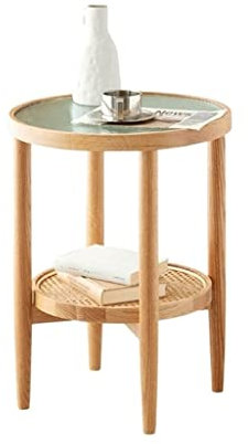 POCHY Beistelltische Kleiner Couchtisch, moderner Wohnzimmer-Glastisch, Teetisch, geeignet für Wohnzimmer, Schlafzimmer, Balkon, Sofa, Beistelltisch Praktisch schön